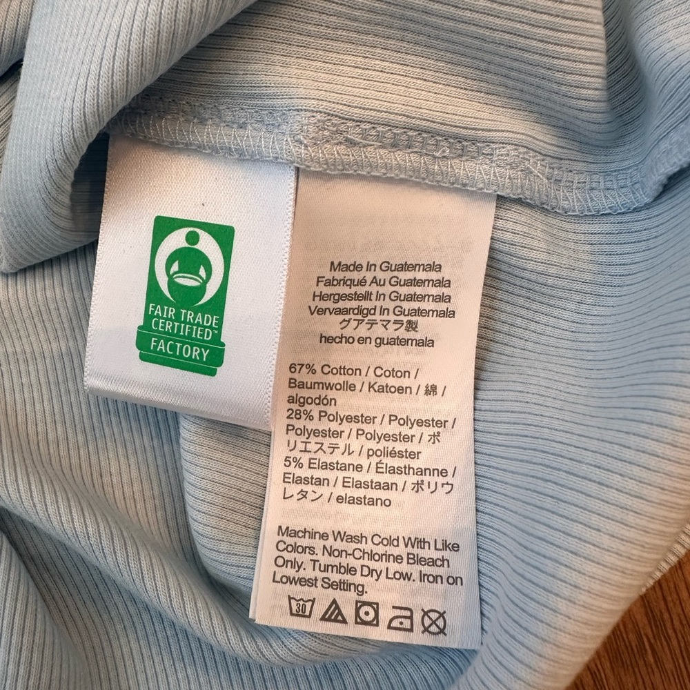 NEW J. Crew Factory Cropped Crewneck Baby Ribbed Tee (Size Small) - Picture 5 of 6